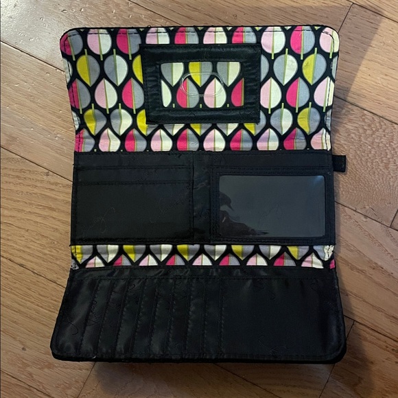 Vera Bradley Black Trifold Classic Black Wallet - Picture 3 of 3